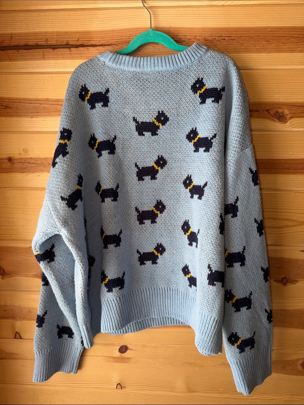 Light Blue Dog-Print Crewneck Sweater - Stranger Things - Picture 3 of 3